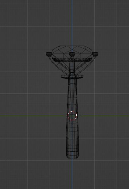 Ring with a diamond in the middle 3D model_3