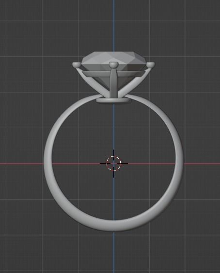 Ring with a diamond in the middle 3D model_7