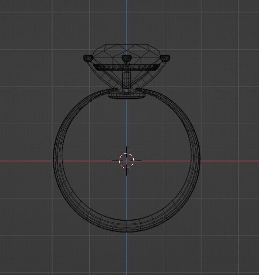 Ring with a diamond in the middle 3D model_6