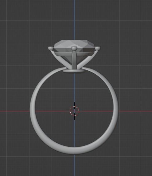 Ring with a diamond in the middle 3D model_9