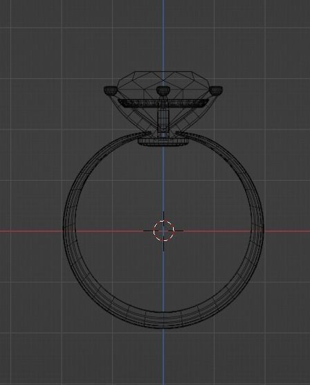 Ring with a diamond in the middle 3D model_4