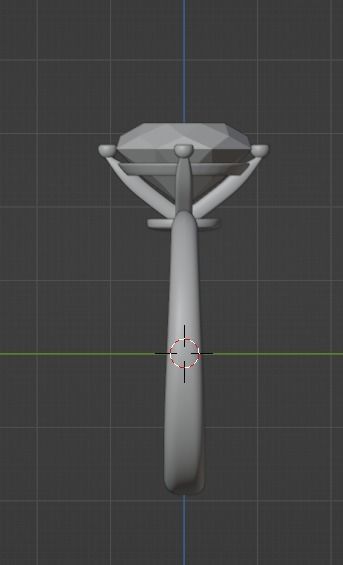 Ring with a diamond in the middle 3D model_8