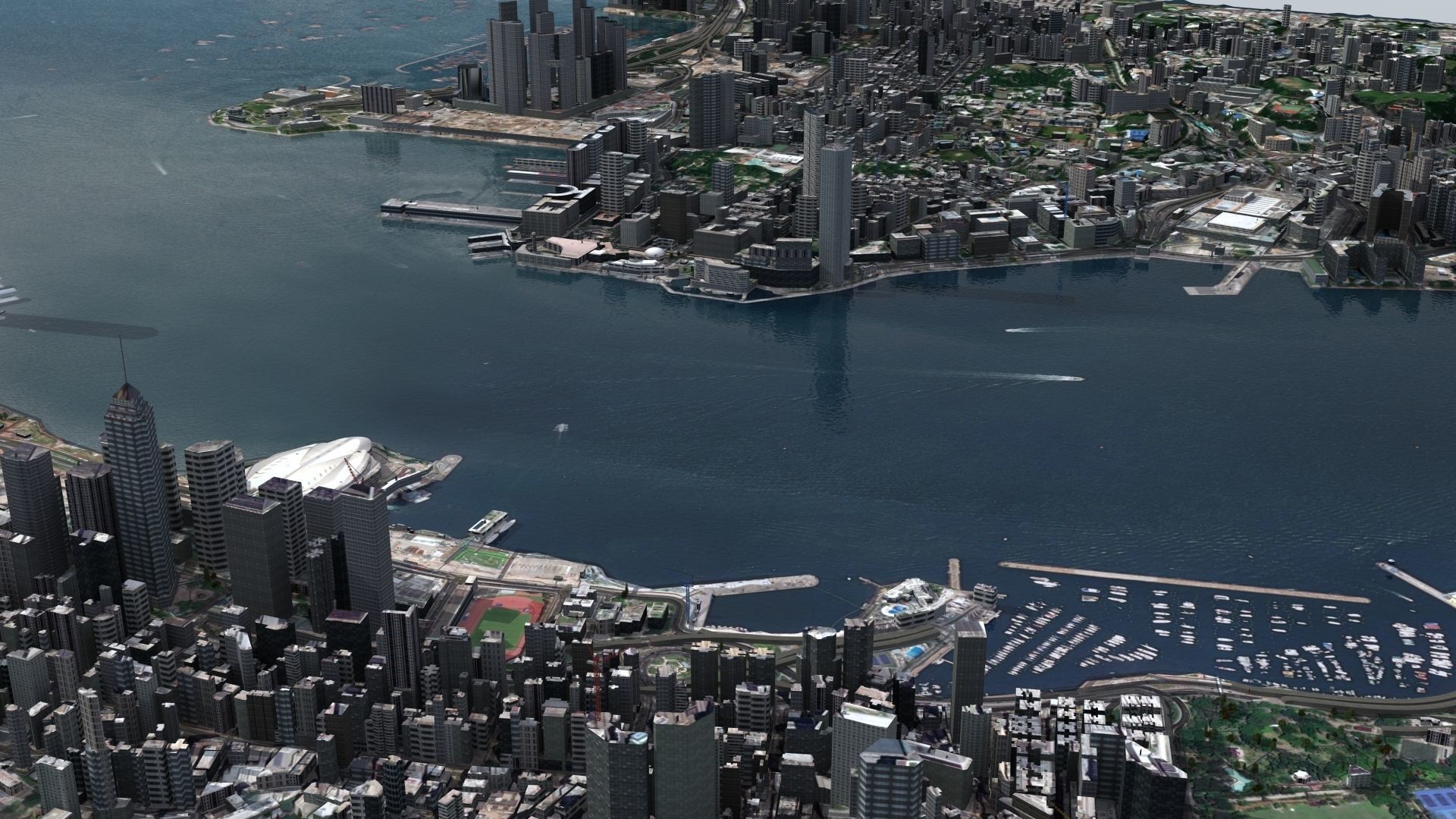 Hong Kong City 3D model_4