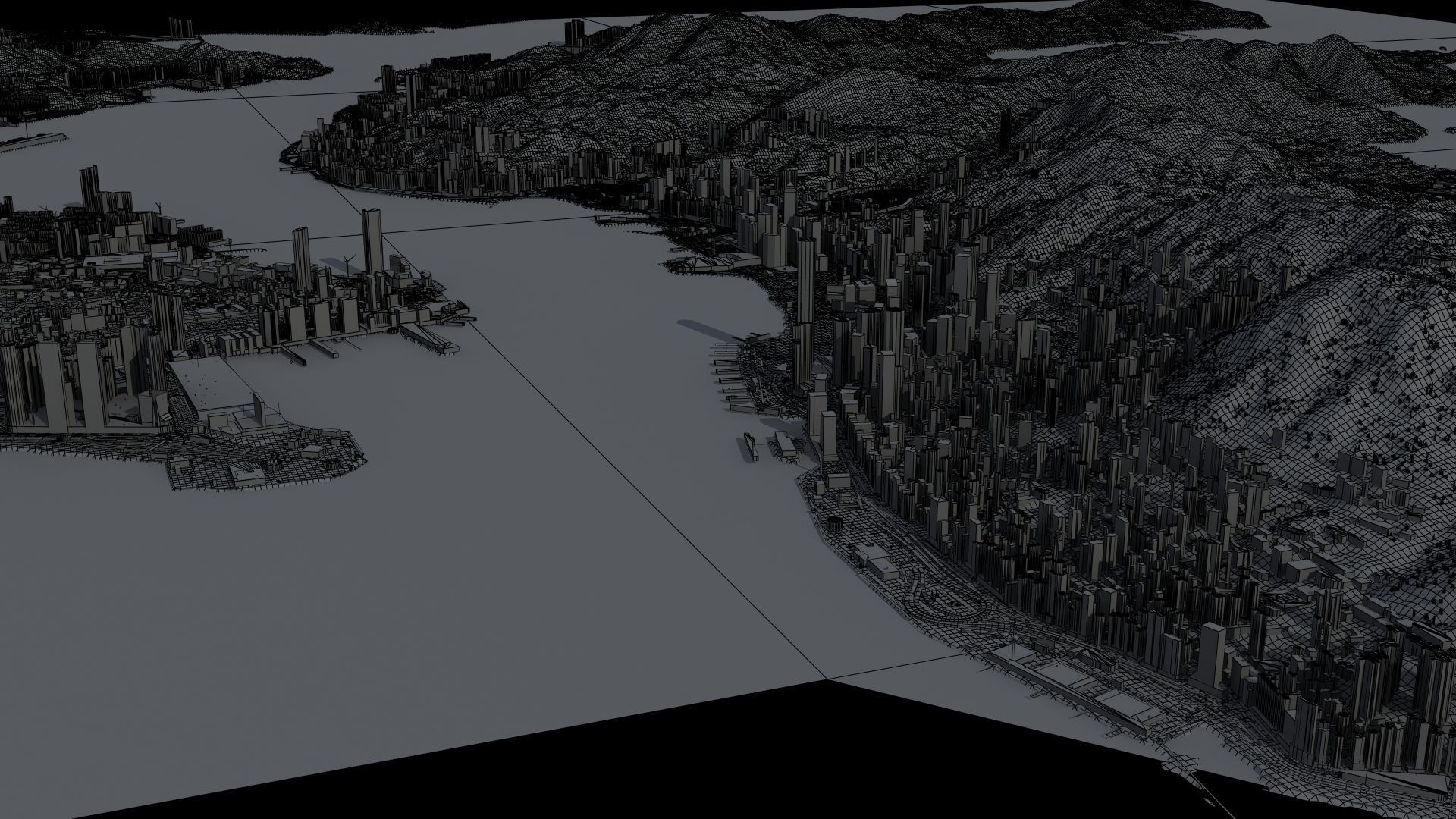 Hong Kong City 3D model_3