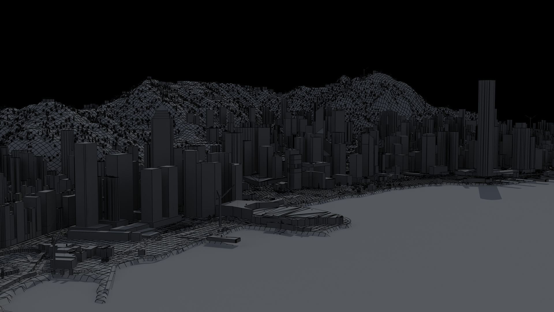Hong Kong City 3D model_11