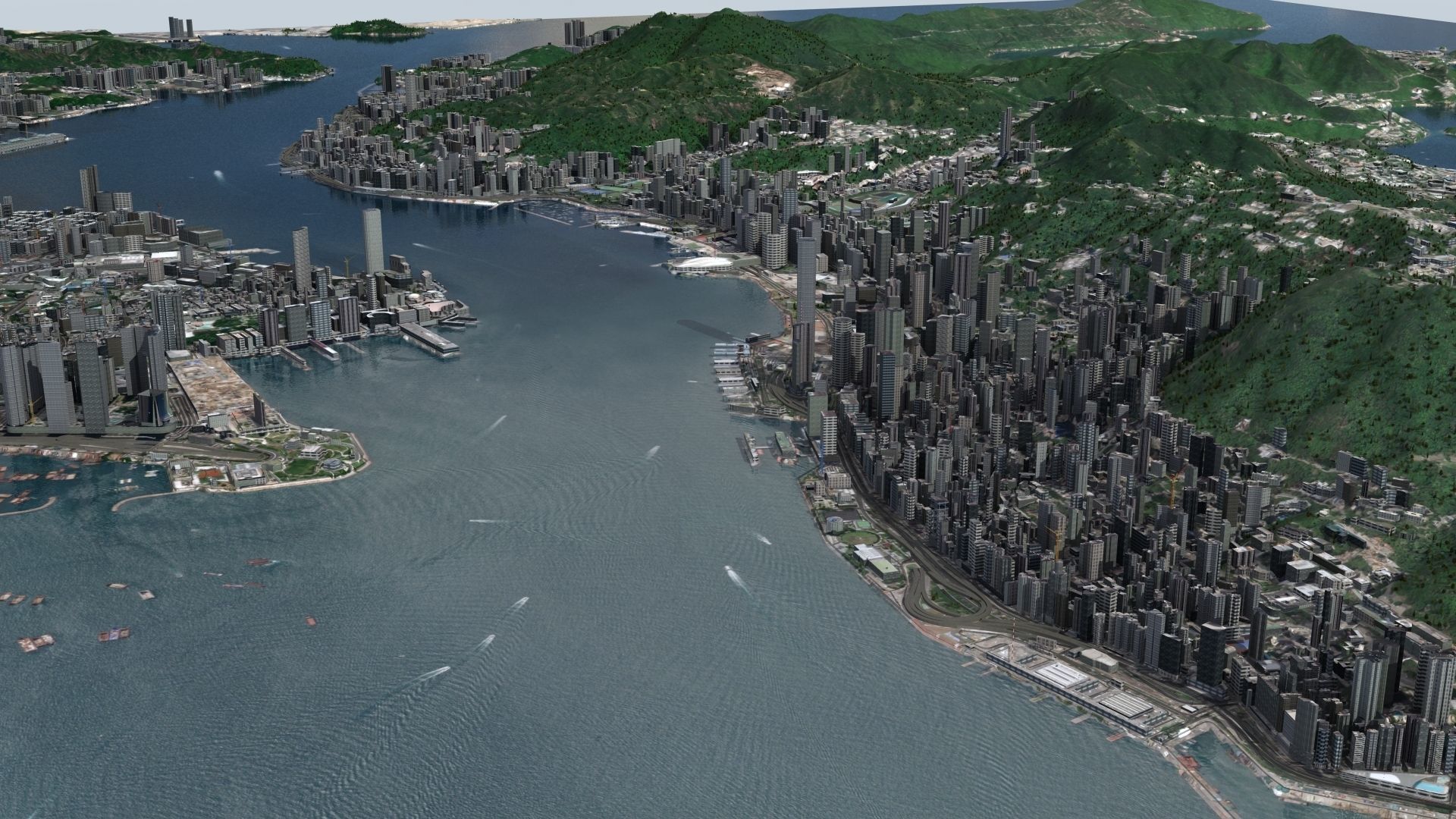 Hong Kong City 3D model_2