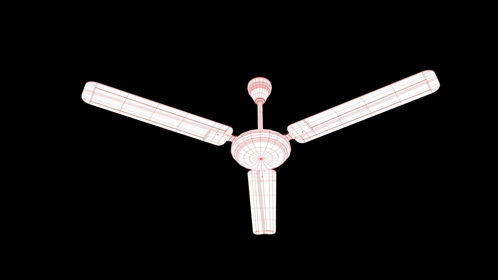 Ceiling Fan 06 Low-poly 3D model_7