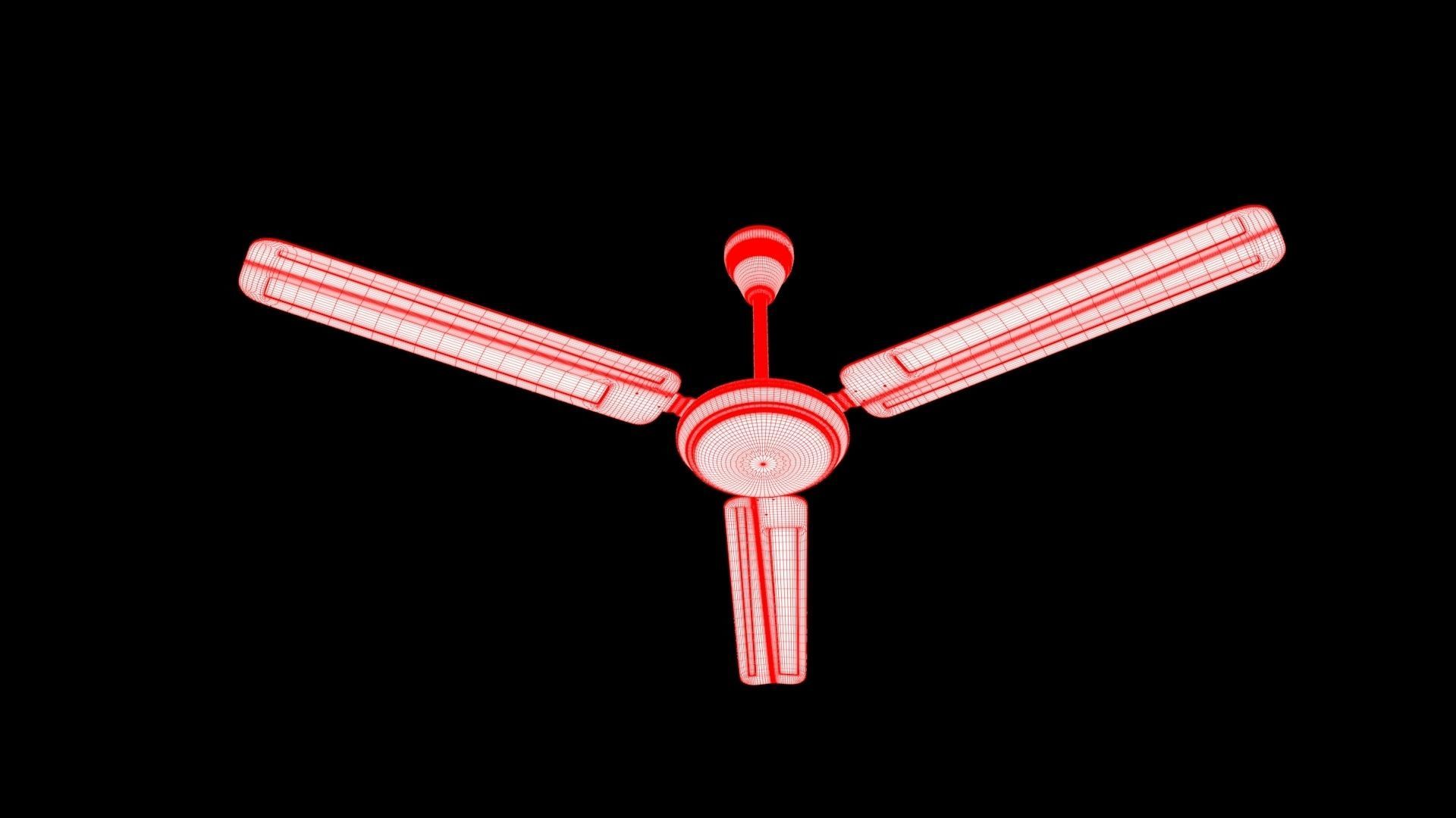 Ceiling Fan 06 Low-poly 3D model_8