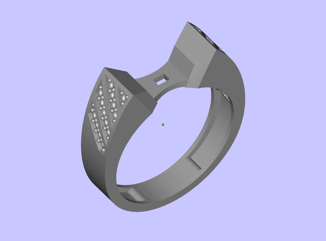 Women s Two piece solitaire ring 3D print model_2