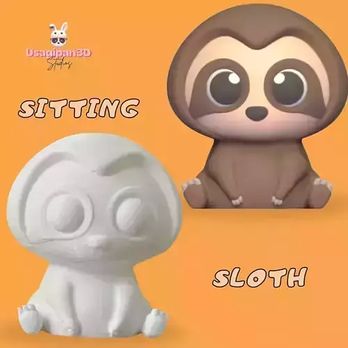 Sitting Sloth 3D print model
