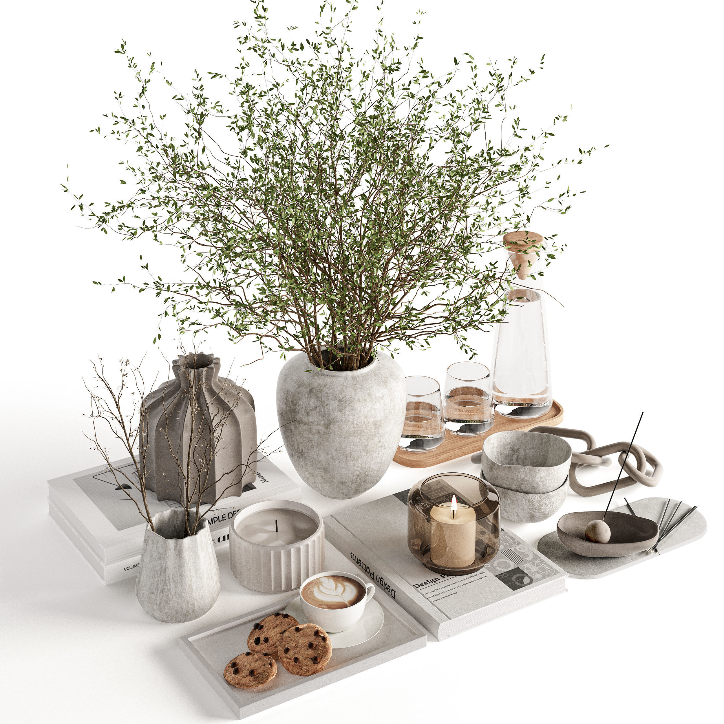 Decorative Set 02 3D model_0