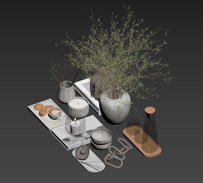 Decorative Set 02 3D model_14