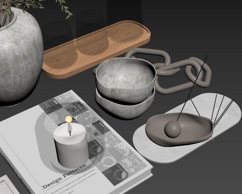Decorative Set 02 3D model_10