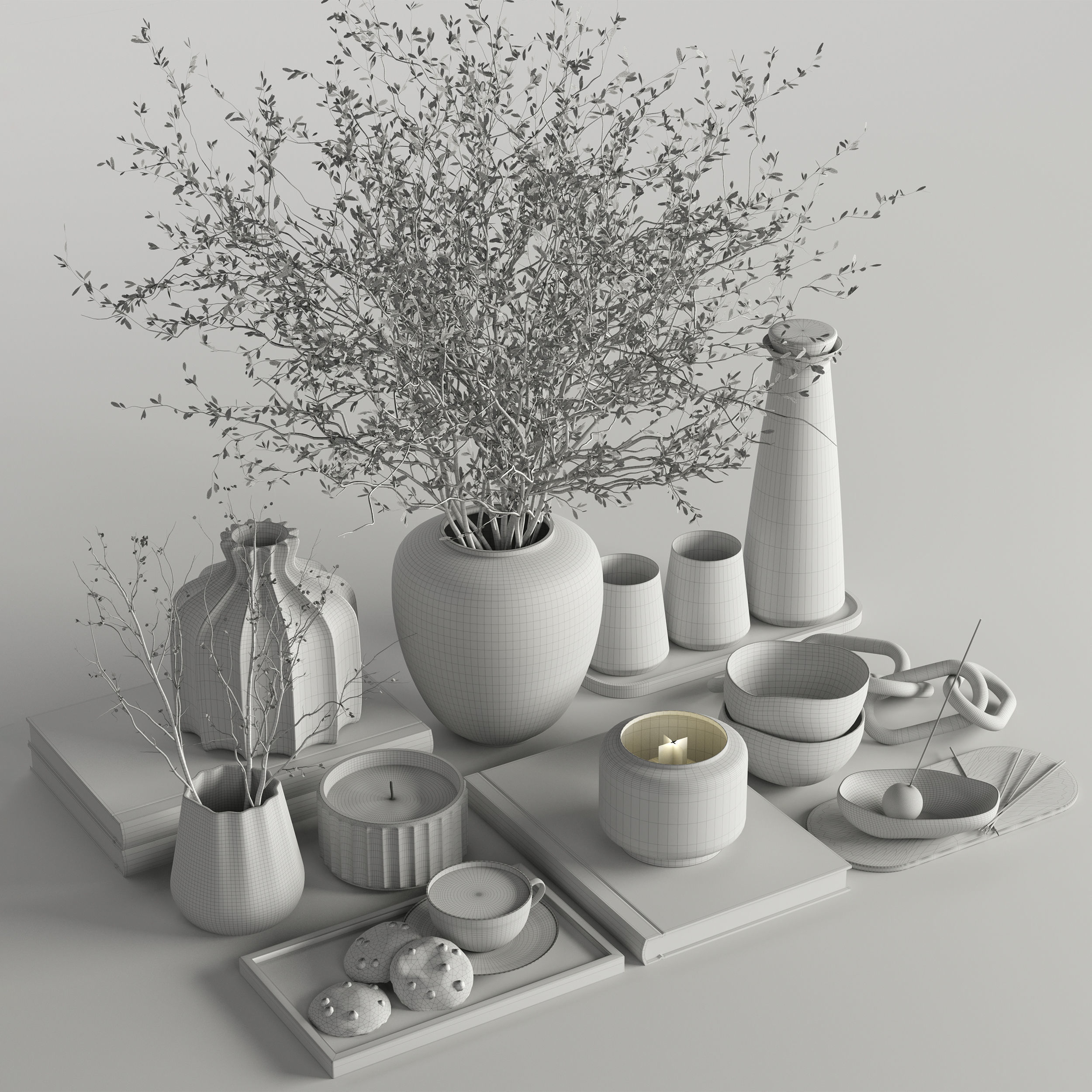 Decorative Set 02 3D model_5