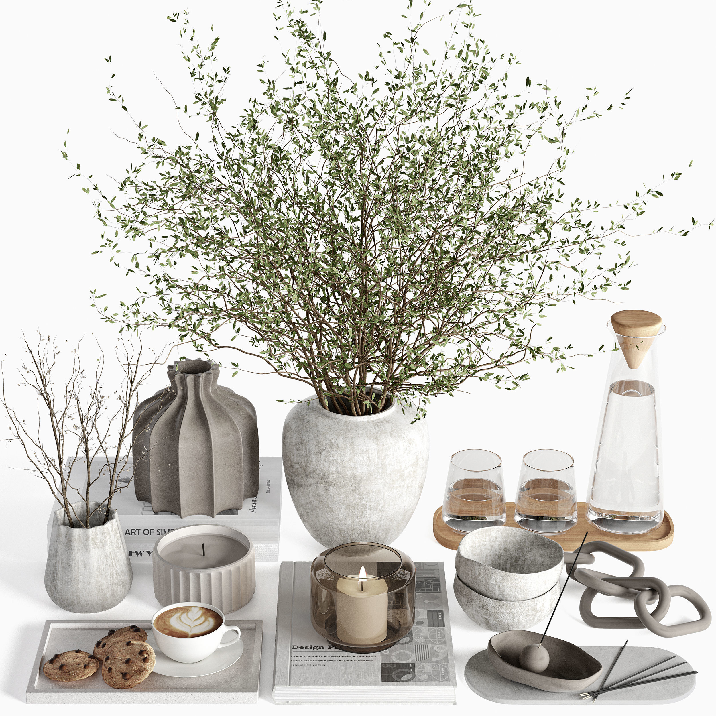 Decorative Set 02 3D model_1