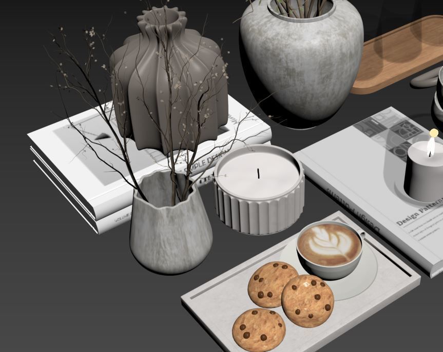 Decorative Set 02 3D model_9