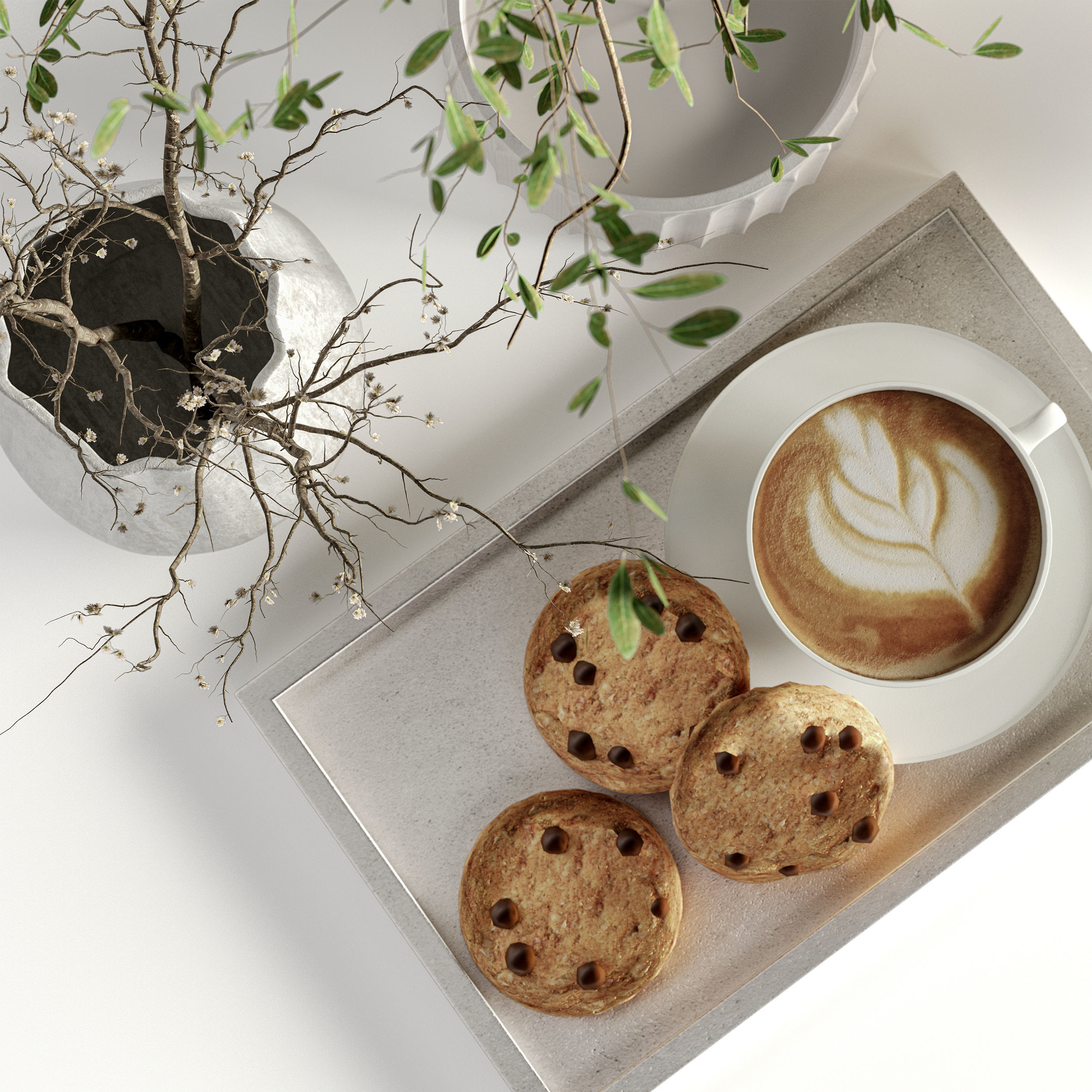 Decorative Set 02 3D model_2