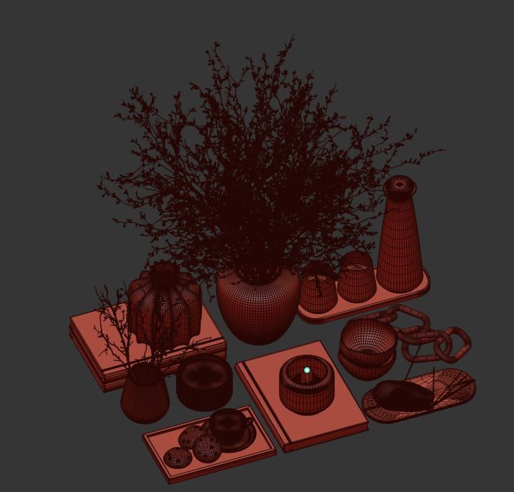 Decorative Set 02 3D model_17