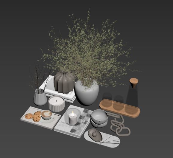 Decorative Set 02 3D model_7