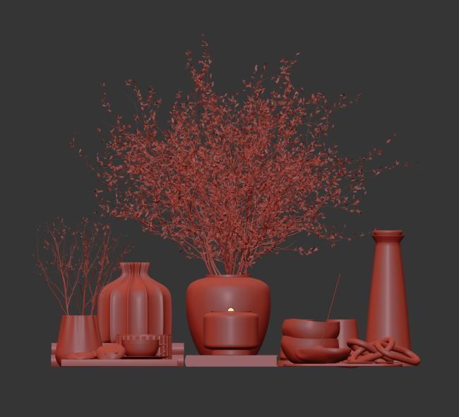 Decorative Set 02 3D model_16