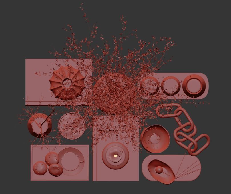 Decorative Set 02 3D model_15