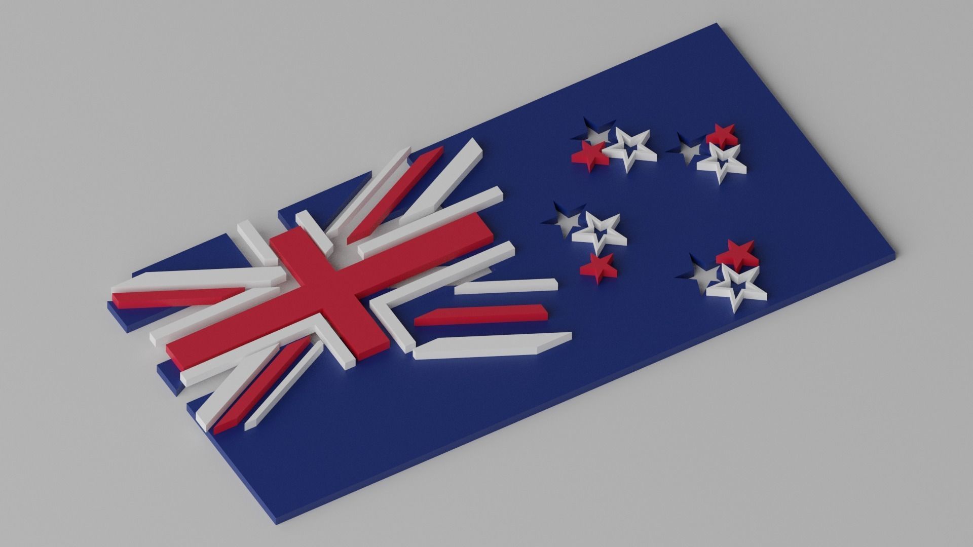 New Zealand Flag 3D model_4