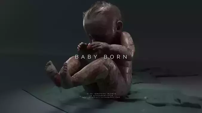 Bebe recien nacido realista - Babyborn realistic Low-poly 3D model