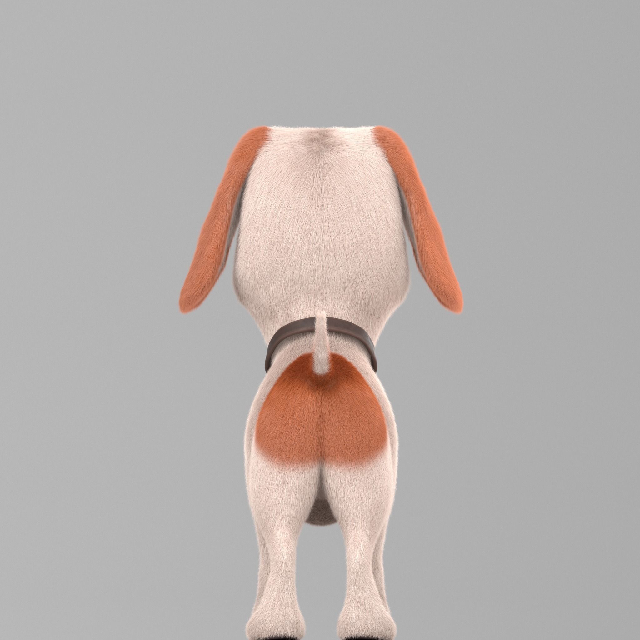 Ruby cartoon dog  Maya Rig  Low-poly 3D model_5