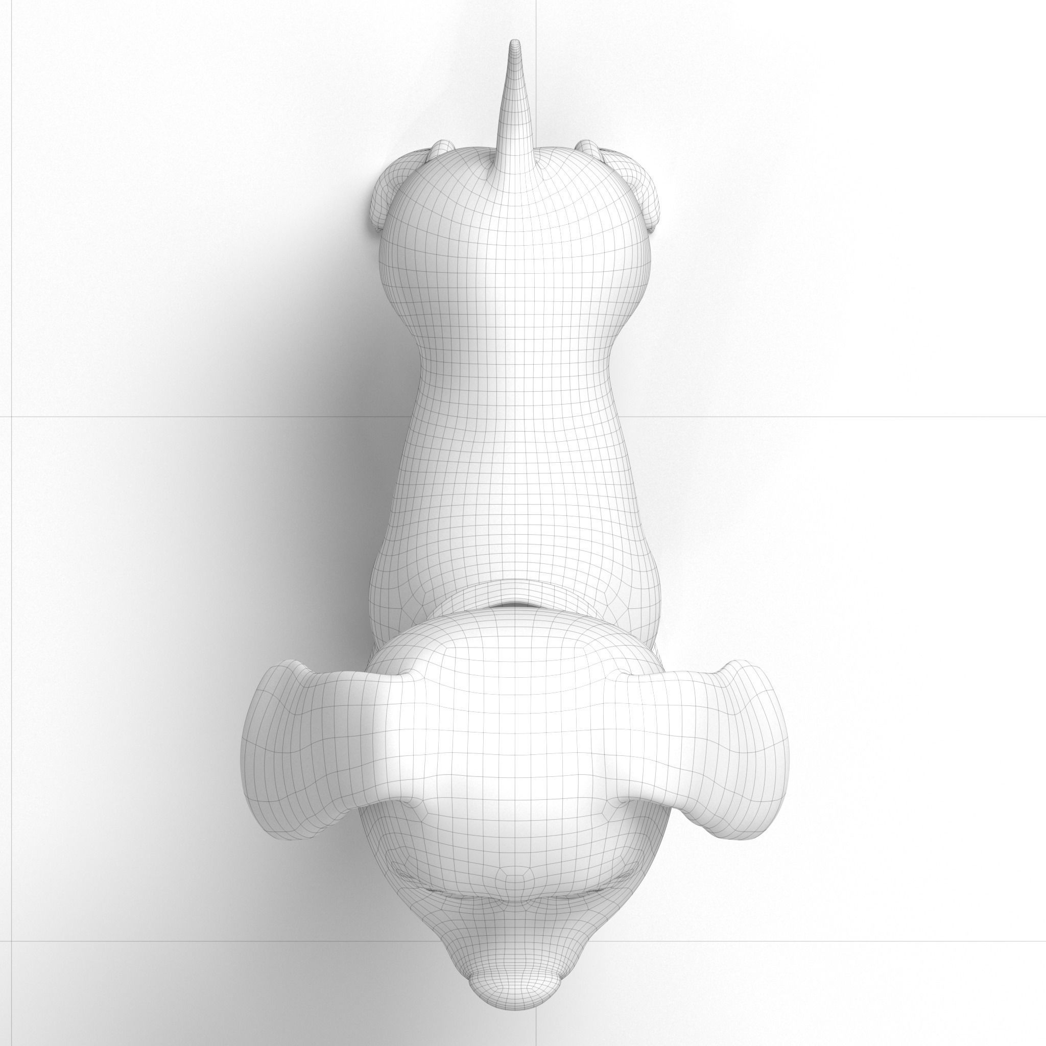 Ruby cartoon dog  Maya Rig  Low-poly 3D model_9