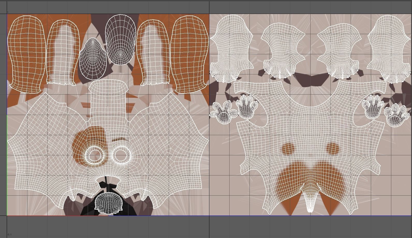 Ruby cartoon dog  Maya Rig  Low-poly 3D model_11