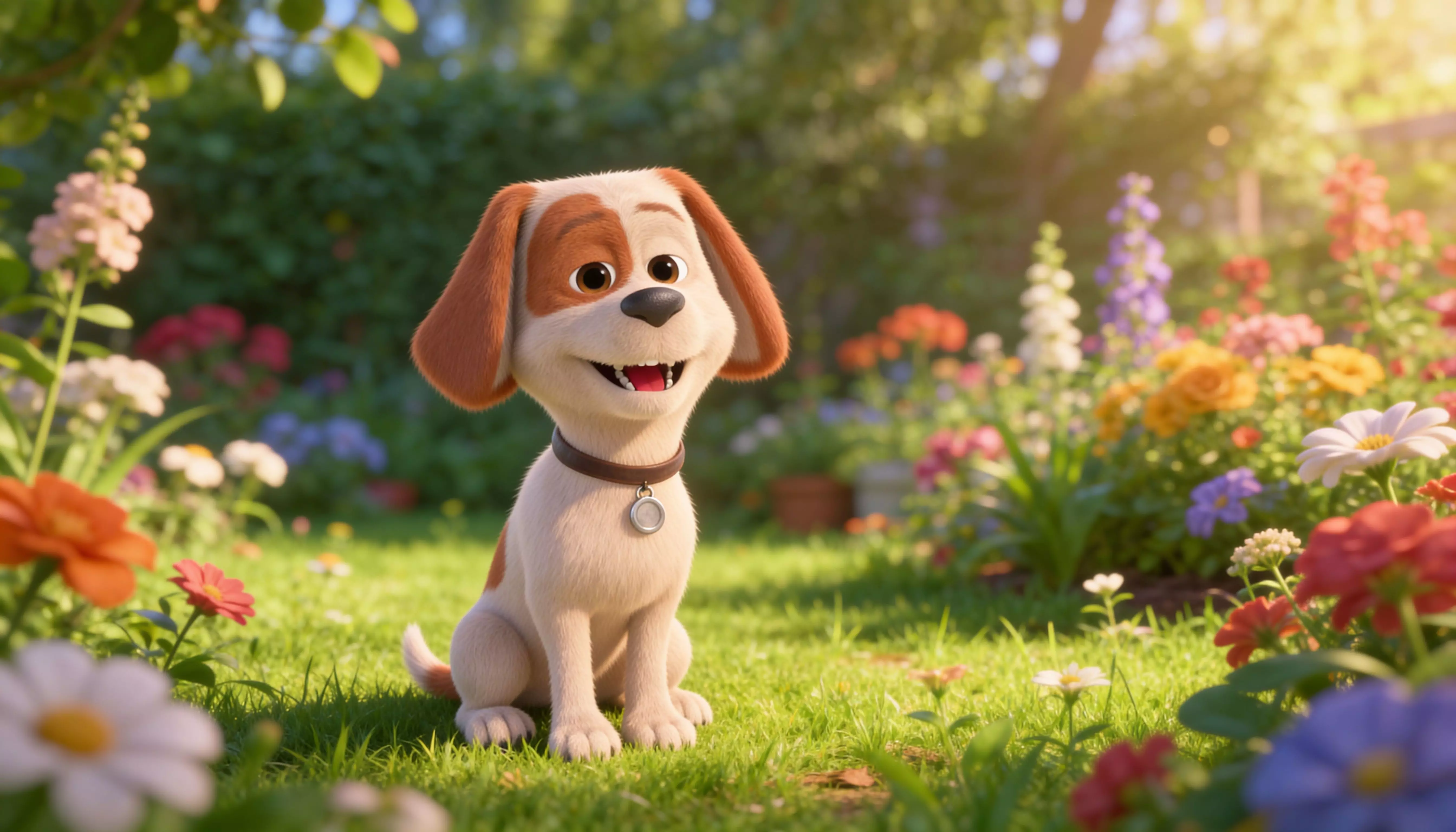 Ruby cartoon dog Maya Rig Low-poly 3D model