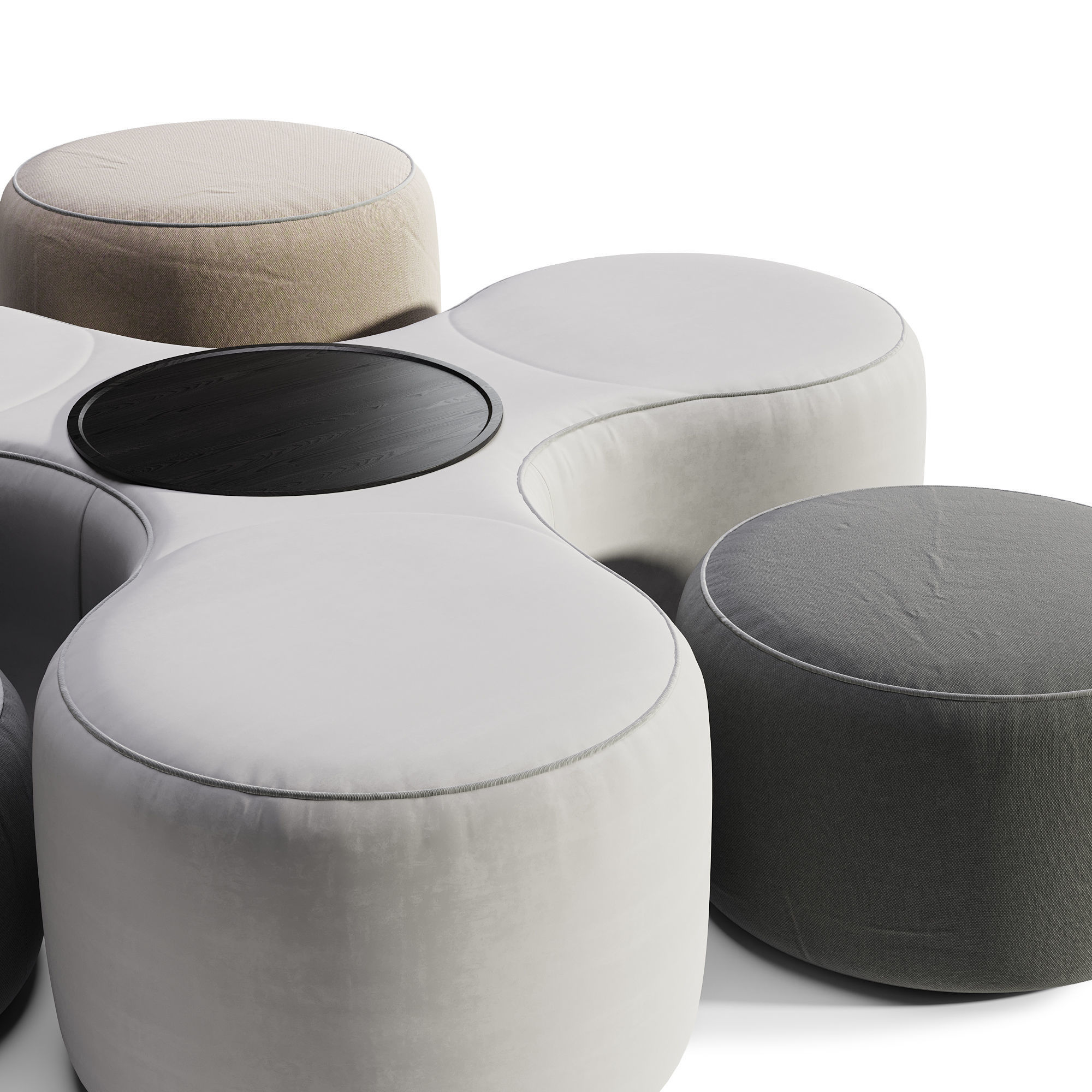 BLOW pouf Low-poly 3D model_2