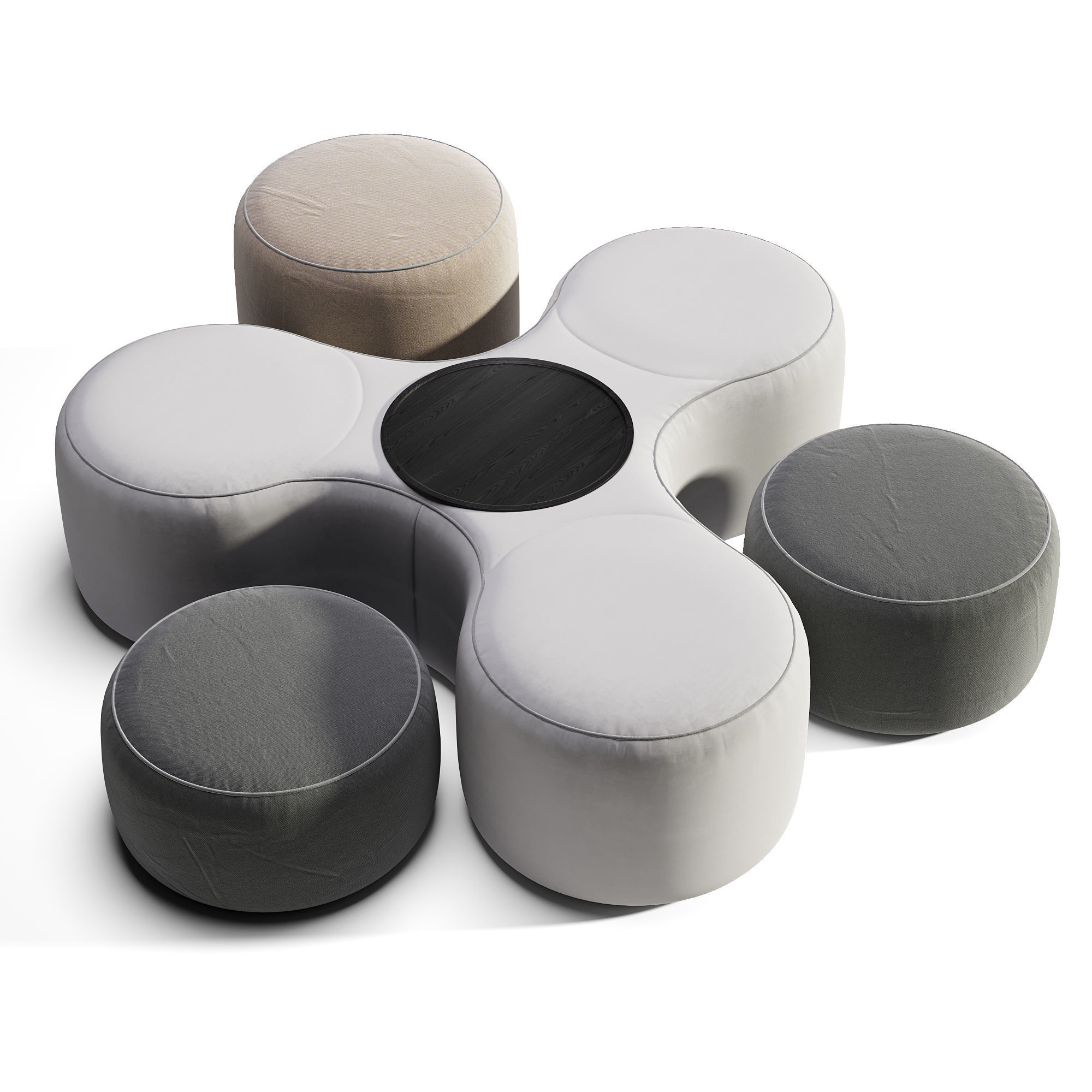 BLOW pouf Low-poly 3D model_1