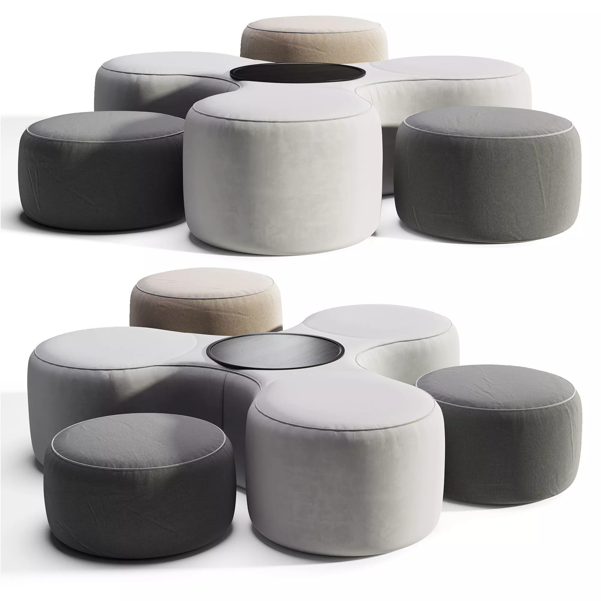 BLOW pouf Low-poly 3D model_0