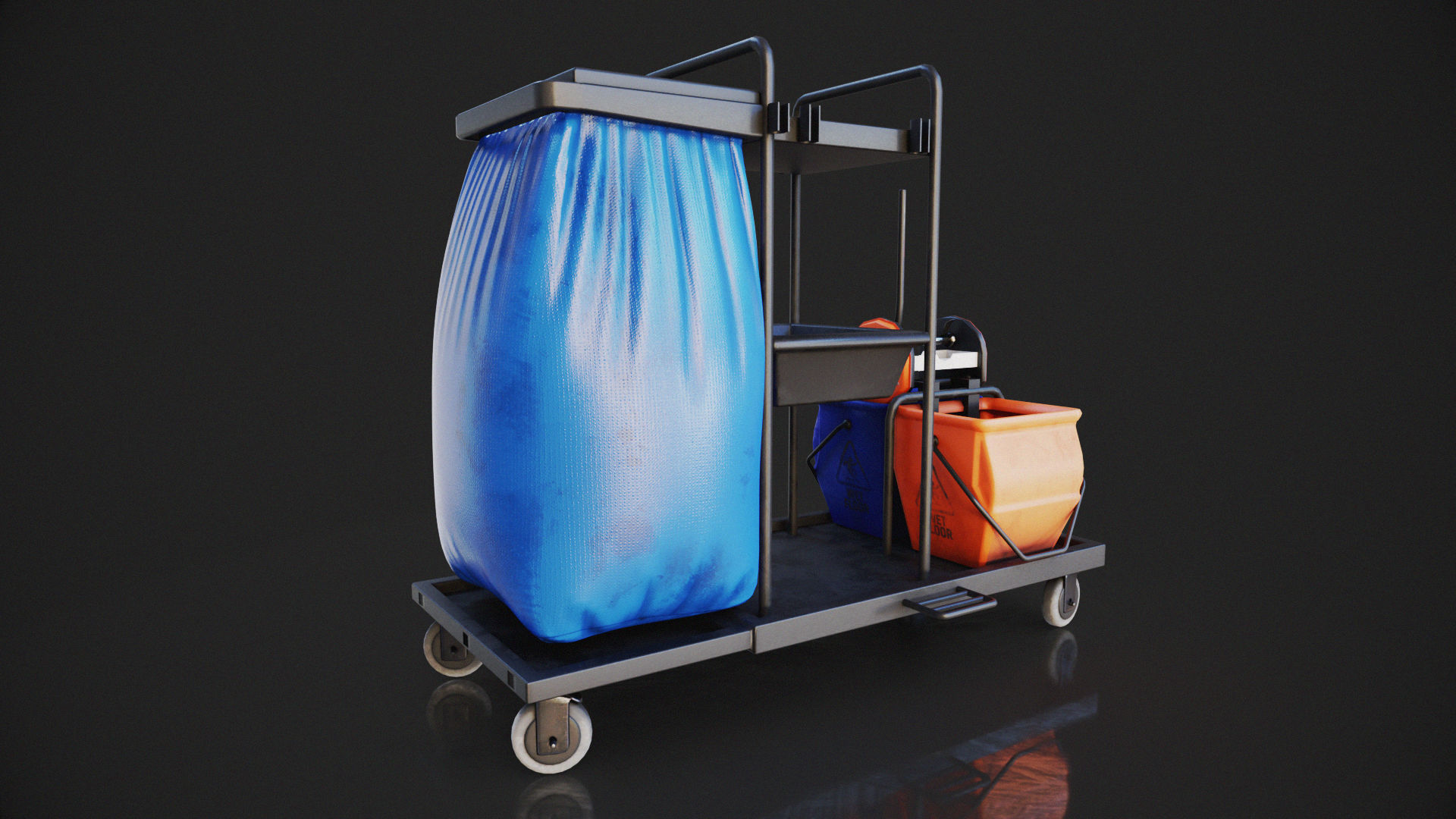 Cleaning Set Low-poly 3D model_4