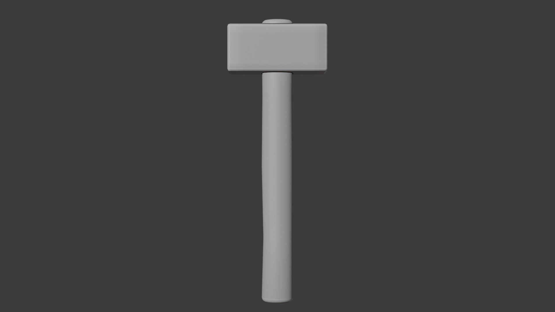 Medieval Hammer Free low-poly 3D model_4