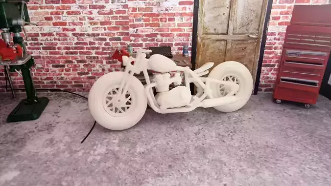 1 to 24 Scale custom Motorcycle 3D print model