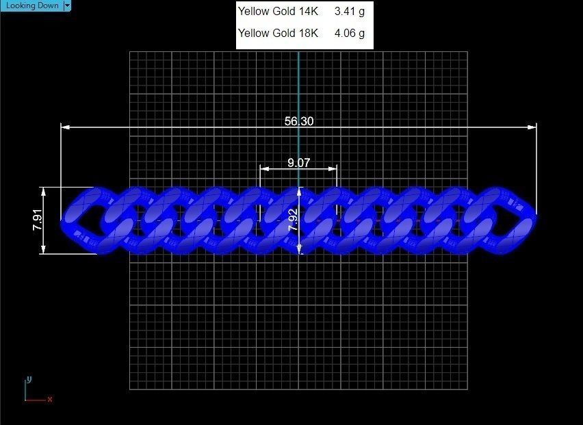 9 - 8 MM Miami Cuban Links for Bracelet Necklace 3D print model_4