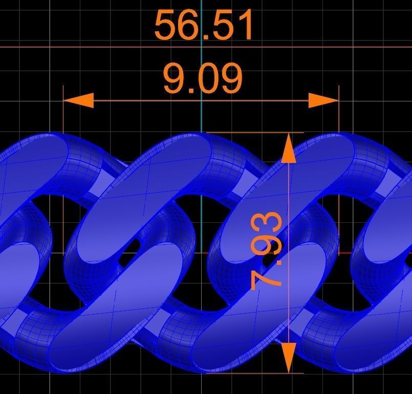 9 - 8 MM Miami Cuban Links for Bracelet Necklace 3D print model_3
