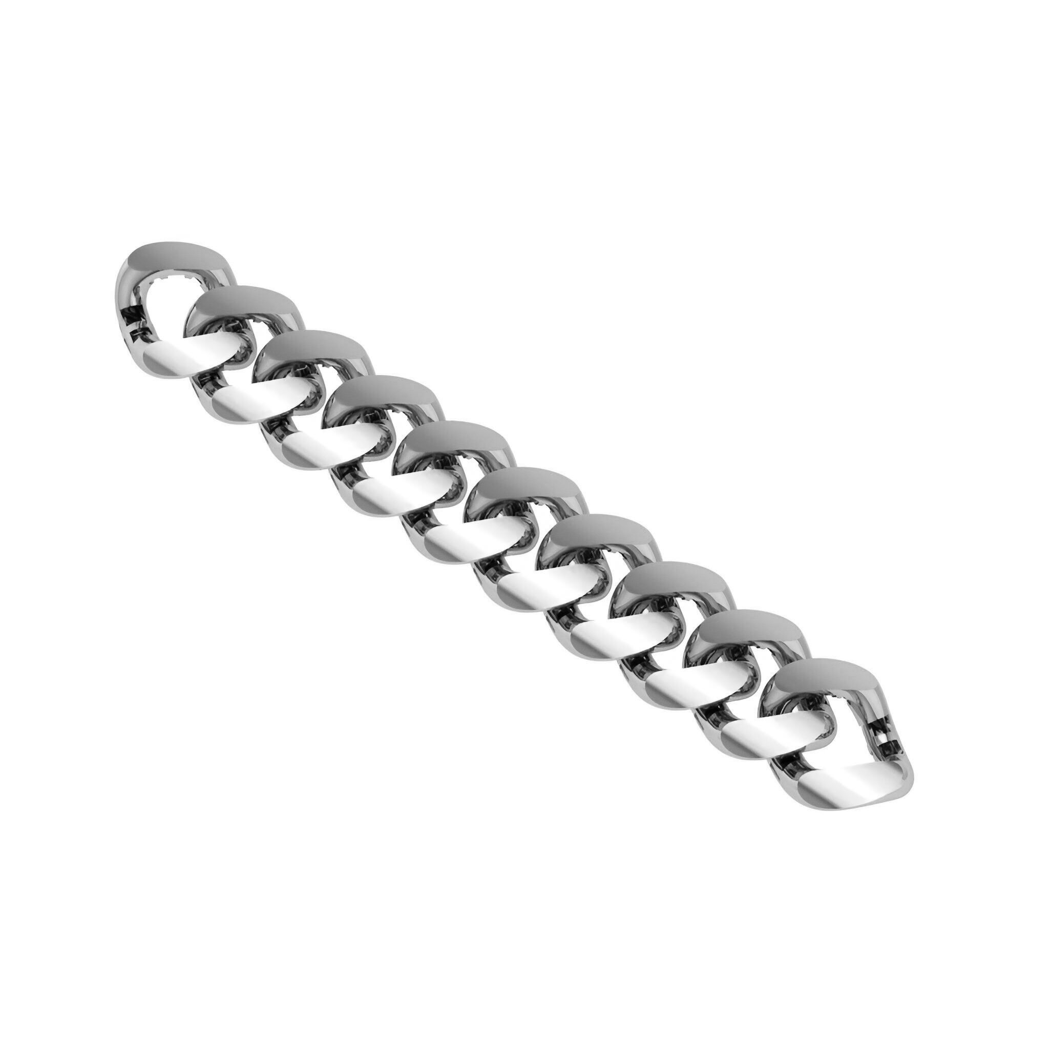10 -8 MM Miami Cuban Link Chain Bracelet Necklace 3D print model_2