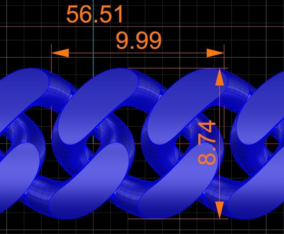 10 -8 MM Miami Cuban Link Chain Bracelet Necklace 3D print model_3