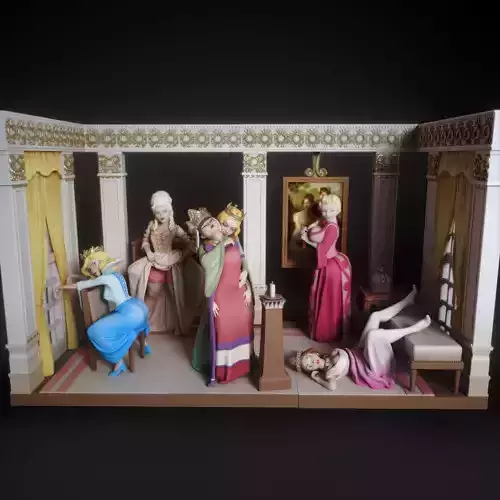 Adorable Queens doll house 3D print model