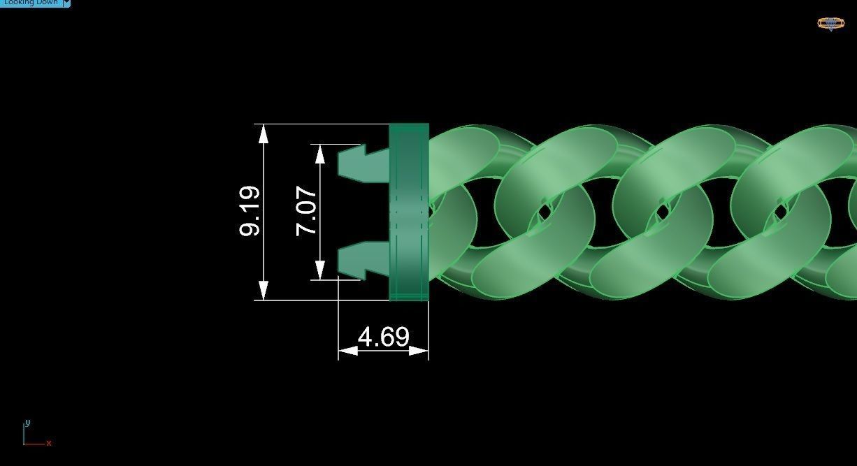 Cuban Chain Necklace 3D print model_5