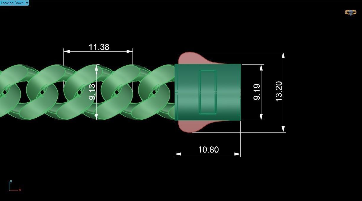 12  - 9 MM Diamond Cuban Link Chain Necklace 3D print model_3