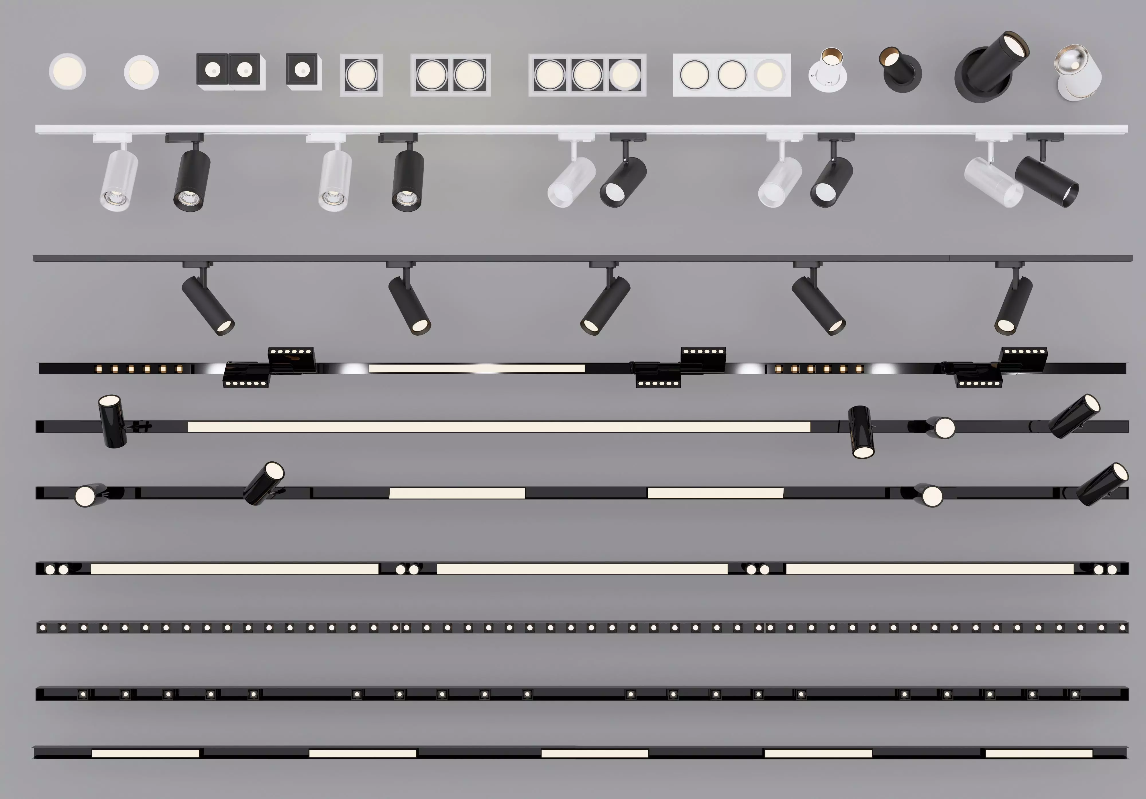 downlights-spotlights-track-lights 3D model