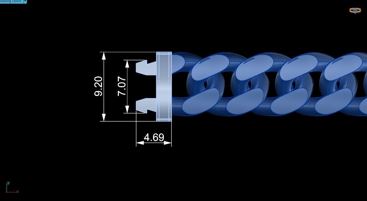 Diamond Cuban Chain Necklace 3D print model_5