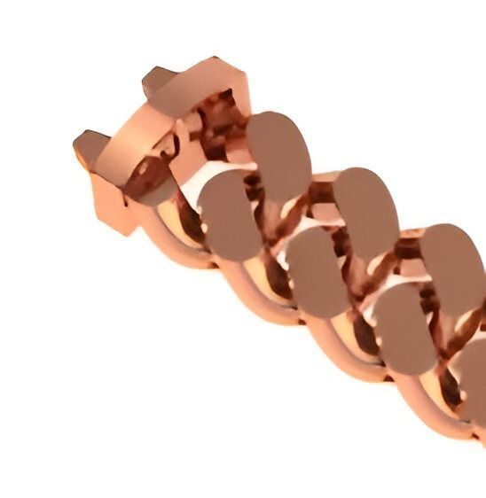 10 - 9 MM Miami Cuban Chain with Square Dial Bracelet 3D print model_11