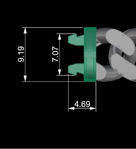 10 - 9 MM Miami Cuban Chain with Square Dial Bracelet 3D print model_4