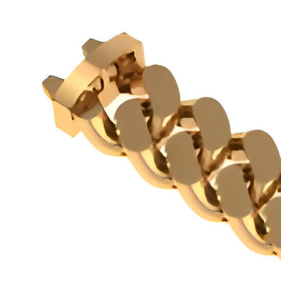 10 - 9 MM Miami Cuban Chain with Square Dial Bracelet 3D print model_12