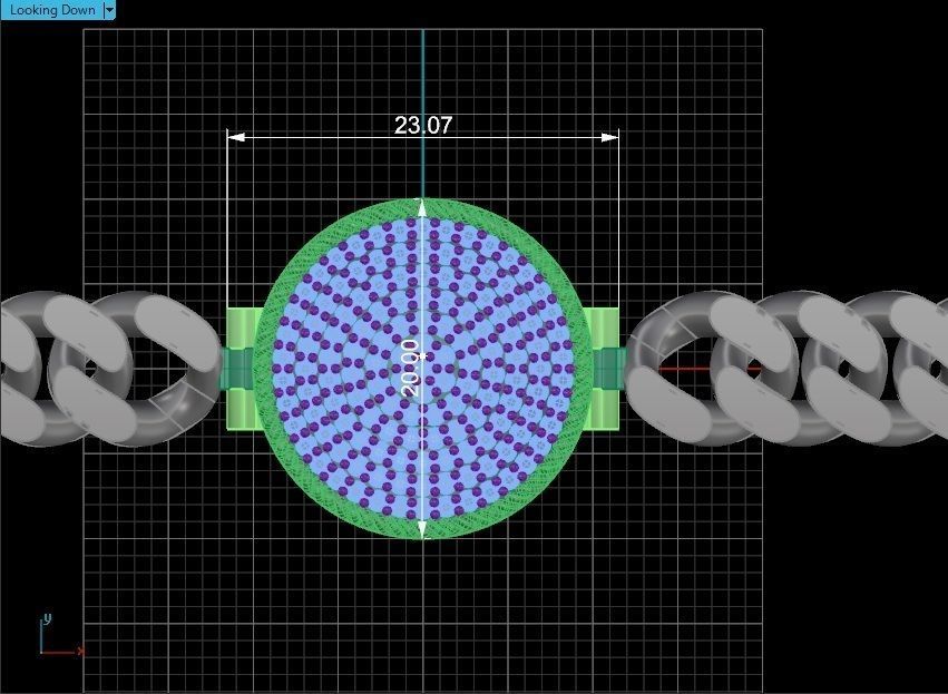 10 - 9 MM Miami Cuban Chain with Round Dial Bracelet 3D print model_4